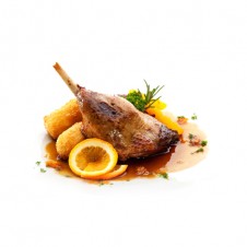 duck leg confit with sauce l'orange by bizu